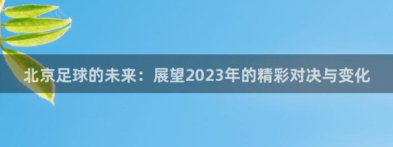  北京足球的未来：展望2023年的精彩对决与变化